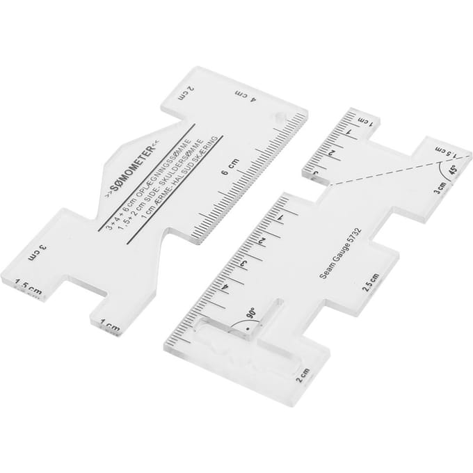 2 stuks patchwork liniaal mini huishoudnaaimachine sjabloon kledingmaat treksteek white