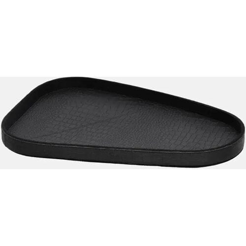 Chamada Sophie leren dienblad organisch croco M black