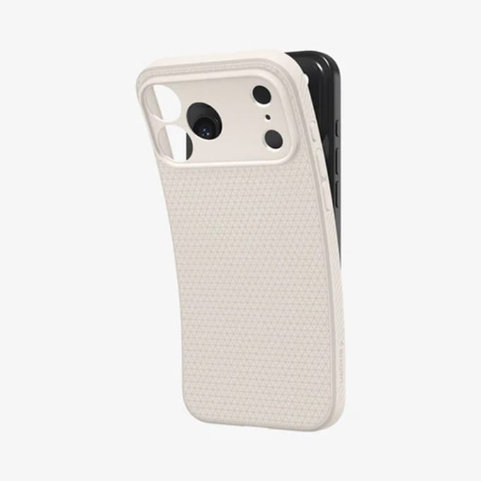 Spigen Liquid Air Hoesje Geschikt voor Apple iPhone 17 Pro Max - Back Cover Flexibel TPU Matte Titanium