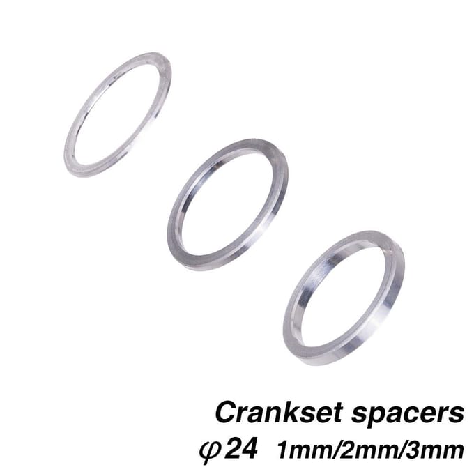 Adaptateur d'entretoise de rondelle d'axe de boîtier de pédalier 24 mm x 1 2 3 mm VTT Vélo de montagne Vélo BB Entretoise de pédalier gray