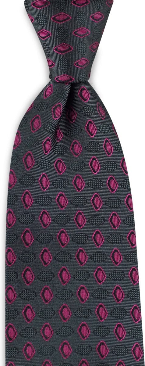 We Love Ties - Stropdassen - Stropdas Grapevine - grijs / magenta