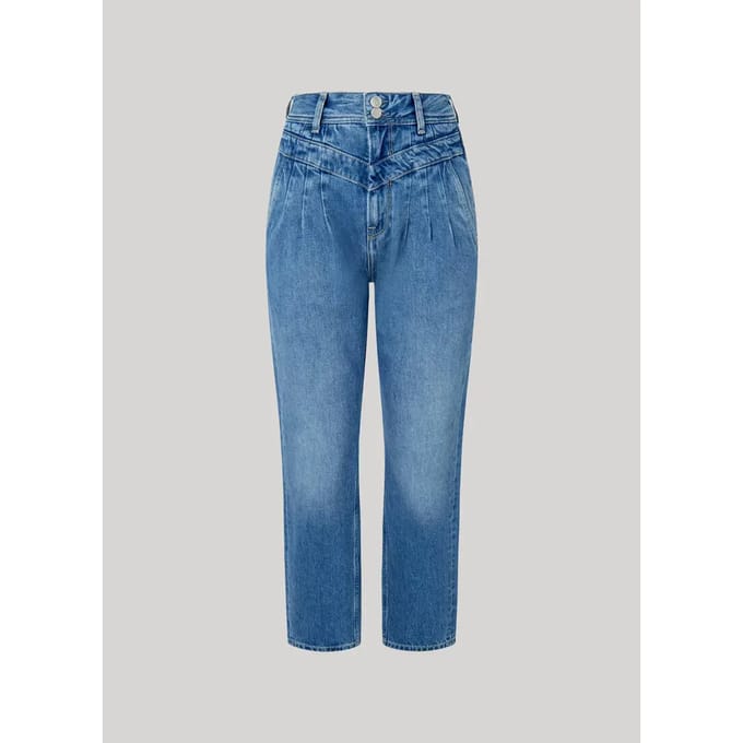 Pepe Jeans Violet High Pleat Spijkerbroek Blauw 29 / Regular Vrouw