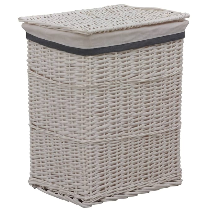 vidaXL - Wasmand - wilgen - wit