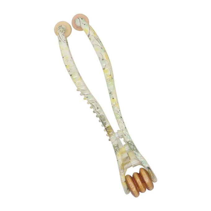 Rouleau de massage pour points d'acupuncture des mains, masseur à main, relaxant, impression méridienne, roue de massage, outil de massage de santé jaune