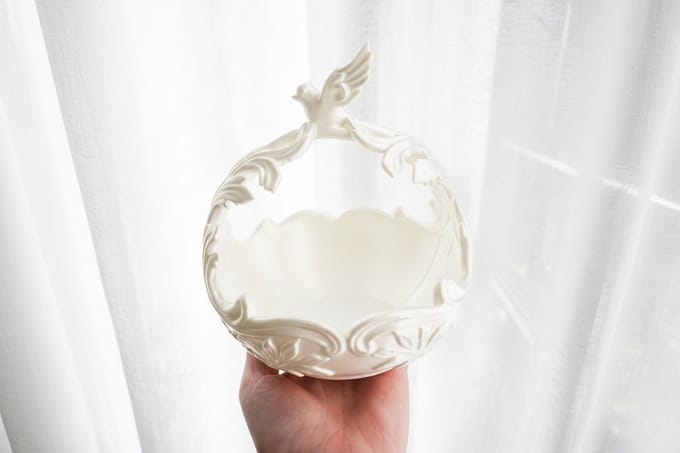 3D-geprinte Decoratieschaal met Vogel – Elegante Woondecoratie
