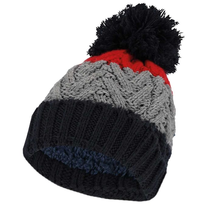 Sarlini - Wintermuts jongens - Skimuts - Pompon - Multi Rood - 2 tot 4 jaar