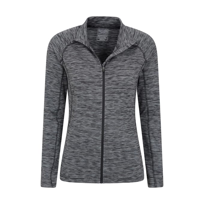 Mountain Warehouse Dames/Dames Bend & Stretch Midlayer met volledige rits (Zwart)