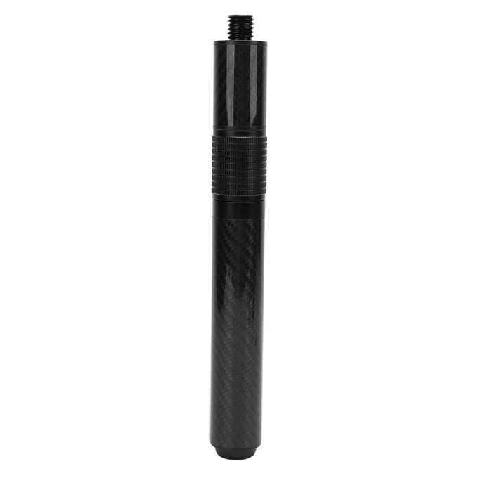 Rallonge de queue de billard télescopique en fibre de carbone de 14 pouces avec protection de talon black