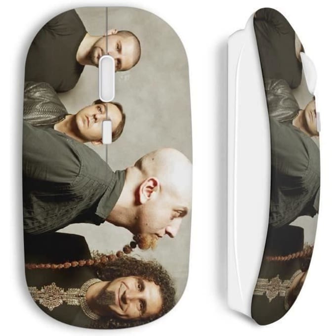 Souris sans fil - MANIACASE - System Of A Down - Clé USB wifi incluse - Compatible Mac et PC - Blanc