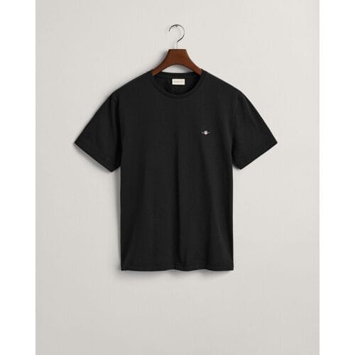 Gant T-Shirt Regular Uni Fine Shield Embroidery Zwart / male