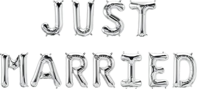 Foil balloon kit - Just married