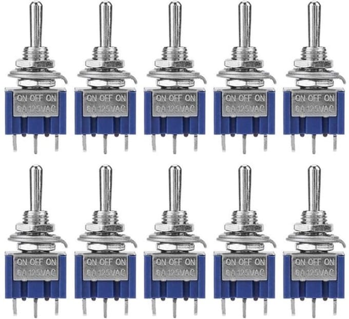 Allecto - Rocker Switch - Toggle Switch - Duurzaam - 3-positie - Mini