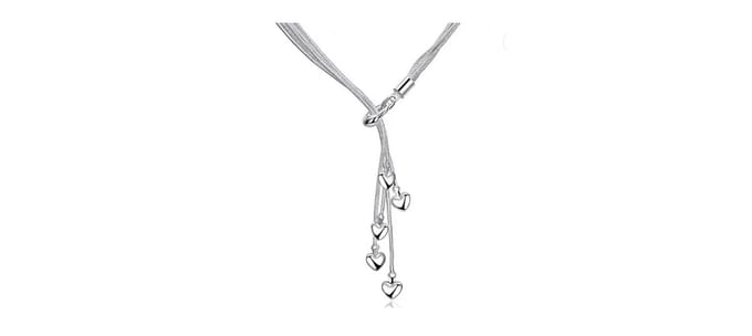 Vijf hart ketting, five hearts necklace