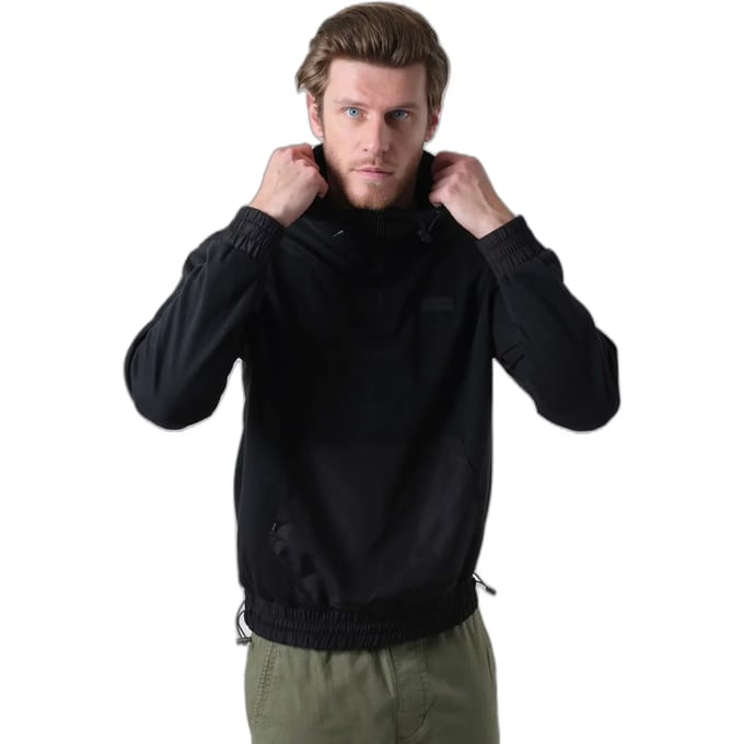 DEELUXE Plain zipped collar sweatshirt Black