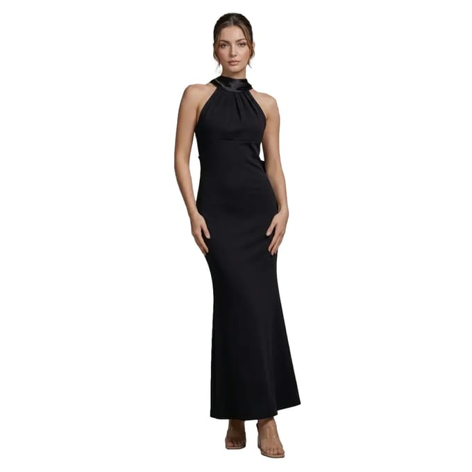 Damesjurk van satijn Goddiva Maxi Multi Tie