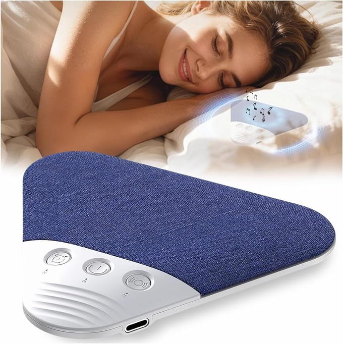 Kussenluidspreker Bluetooth - Onder kussen speaker - Rustig slapen - Ultradun ontwerp - 10 Meter bereik - Blauw