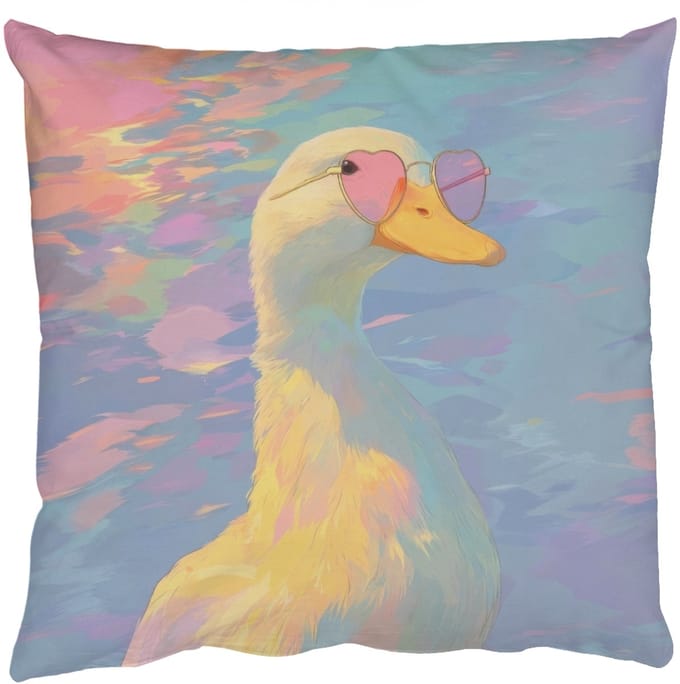 Sierkussens - Kussentjes Woonkamer - 50x50 cm - Eend - Zonnebril - Water