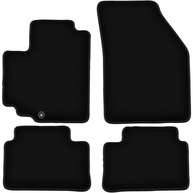 BASIC zwarte veloursmatten voor: Nissan Pixo hatchback (2008-2013)