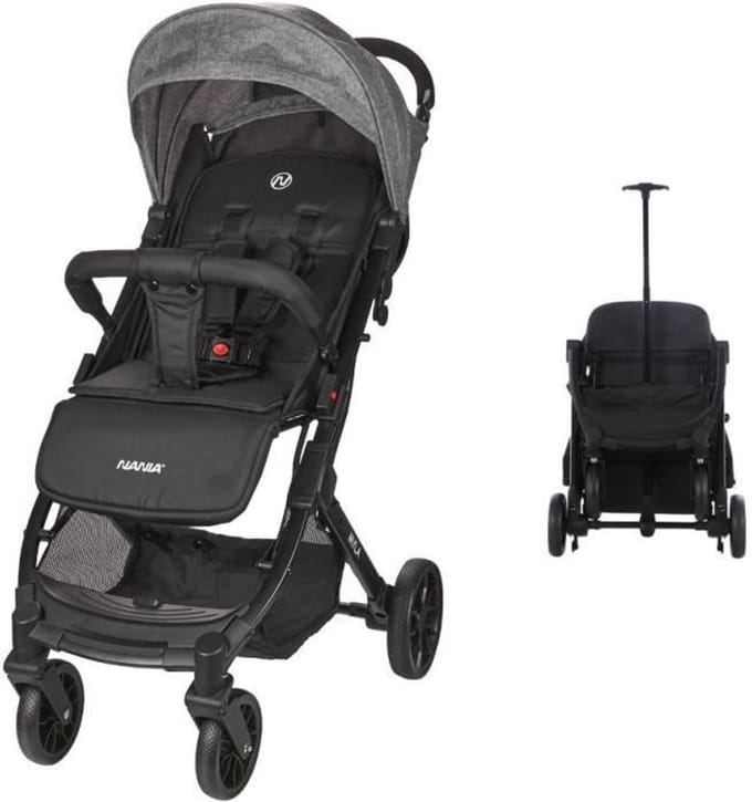 NANIA - Compacte kinderwagen - MYLA - 4 wielen - Zwart