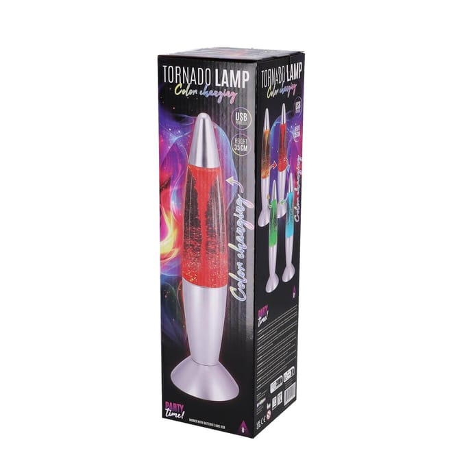 KiddyGo tornado lamp LED sfeerlicht multicolor 35 cm party.