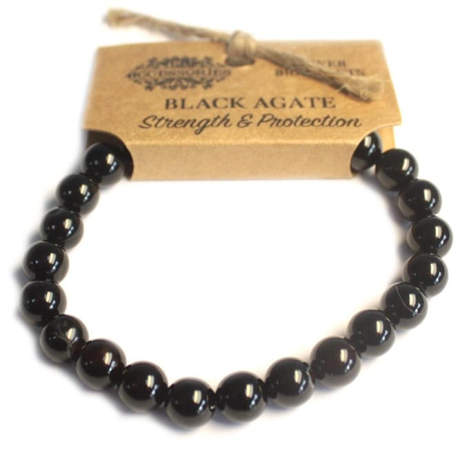 Powerbead armband Zwarte Agaat
