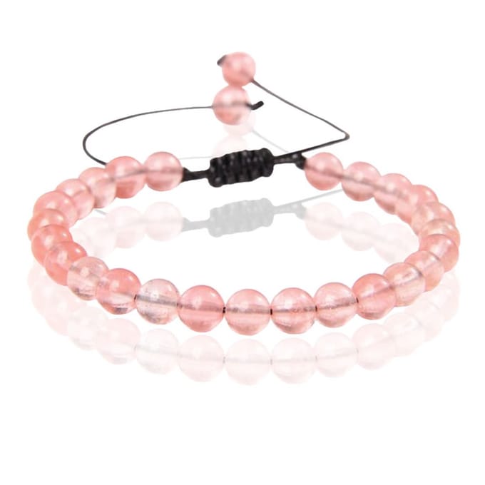 Memphis No.2 Natuursteen Armband Dames - 6mm Red Watermelon