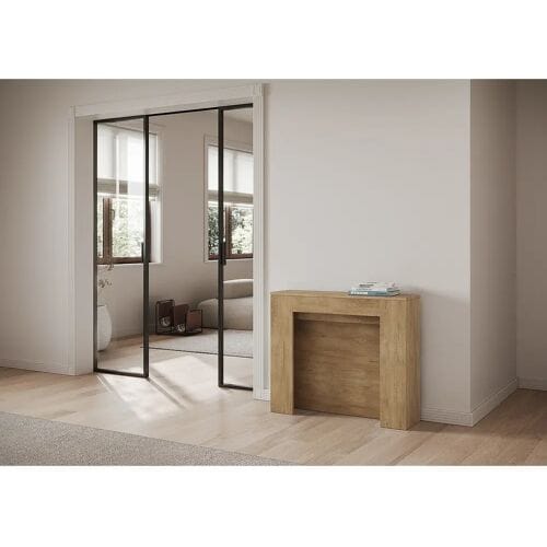 ITAMOBY Uitschuifbare sidetable 90x25/211 cm Kiba natuur eiken interne verlengstukken