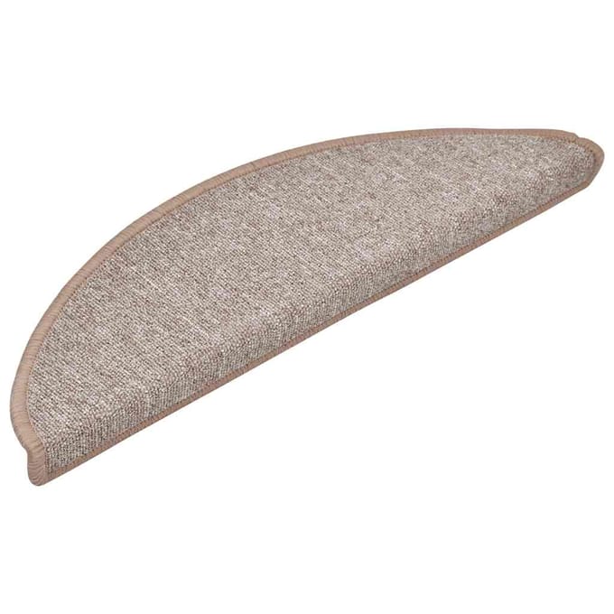 vidaXL - Trapmatten - 30 - st - 56x17x3 - cm - lichtbruin - halfrond