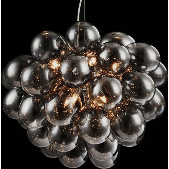 Maytoni Hanglamp Balbo in rookgrijs