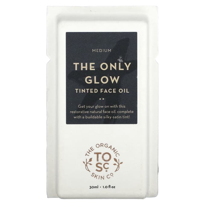 The Organic Skin Co., The Only Glow, Huile Visage Teintée, Moyenne, 1 fl oz (30 ml) beige