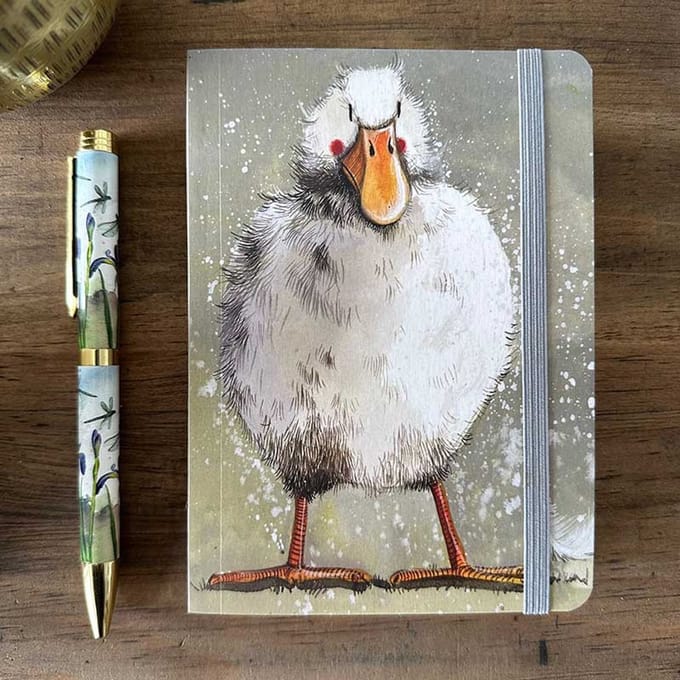 Alex Clark Small Chunky Notebook Feathers ~ Softcover Notitieboek Eend