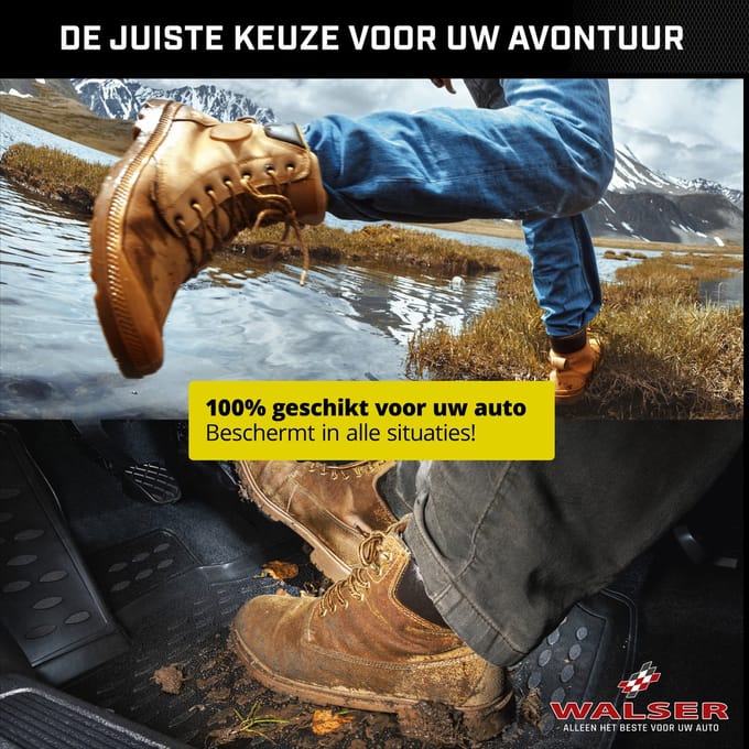 Walser Rubberen Voetmatten XTR geschikt voor Kia Rio III 2011 - 12/2017