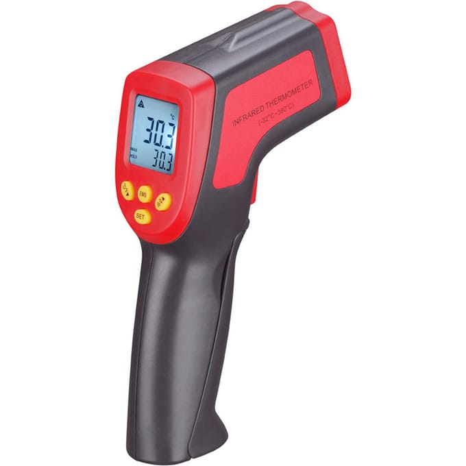 Infrarood Temperatuurmeetpistool Digitale Weergave Industriële Thermometer Contactloze Pistoolthermometer rood