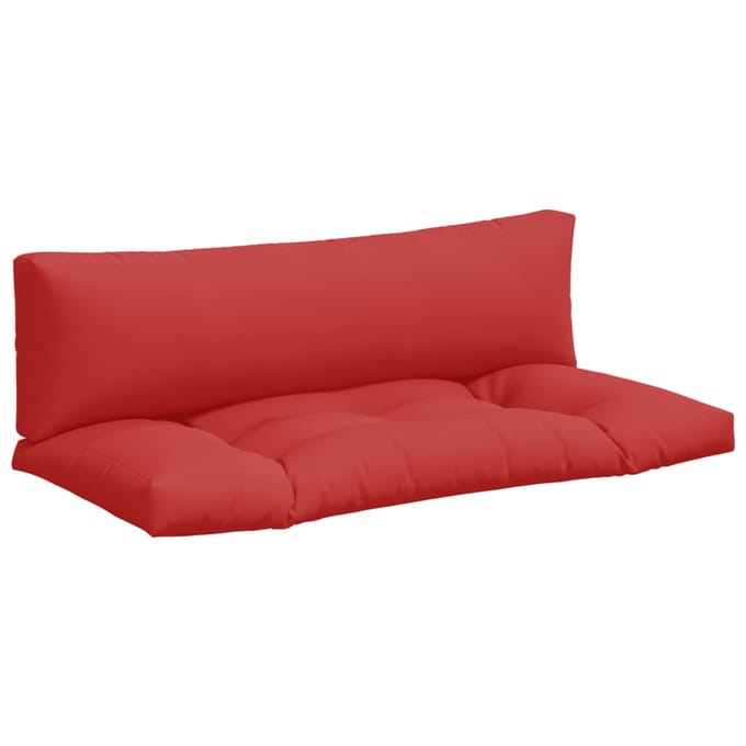 vidaXL - Palletkussens - 2 - st - stof - rood