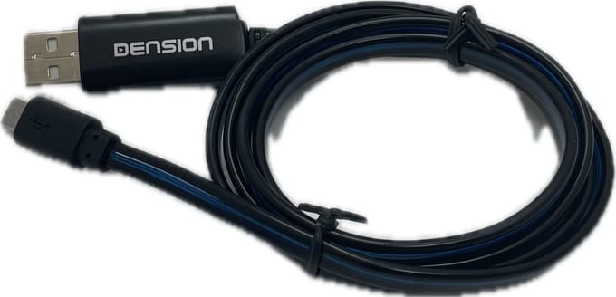 Dension oplader - android oplaad kabel - USB A naar Micro-USB - 80 cm - Ingebouwde LED verlichting - android kabel - zwart