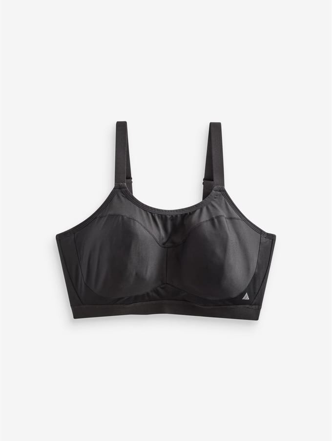 Next - Dames - Ultimate Support Non Pad Minimising Bedrade Dry Tech Hoge impact Sportbeha - Zwart