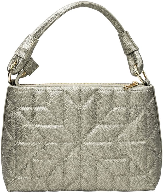 YWG - Gestikte handtas - 6 x 18 x 28 cm - Zilver
