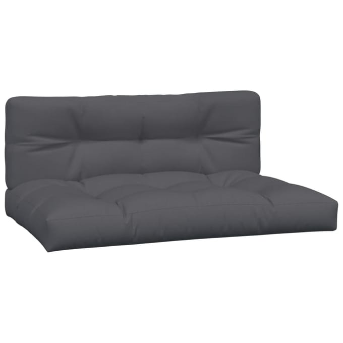 vidaXL - Palletkussens - 2 - st - stof - antracietkleurig