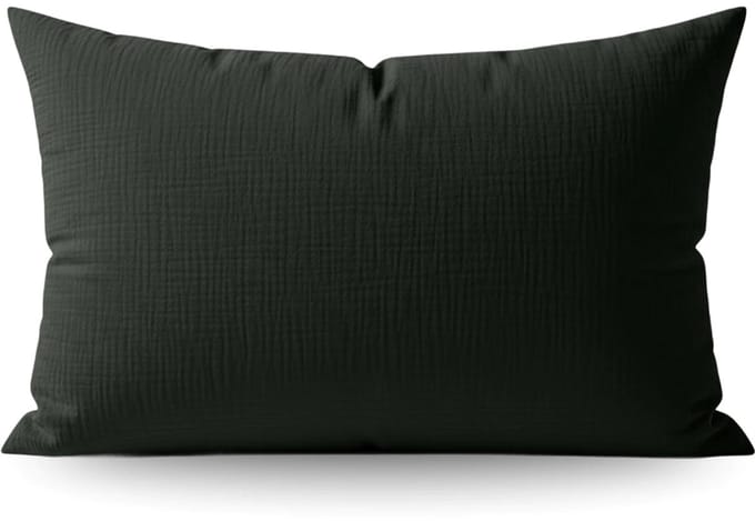 Zelesta Teddy Katoen Mousseline Kussensloop Set van 2 - Green 80x80cm