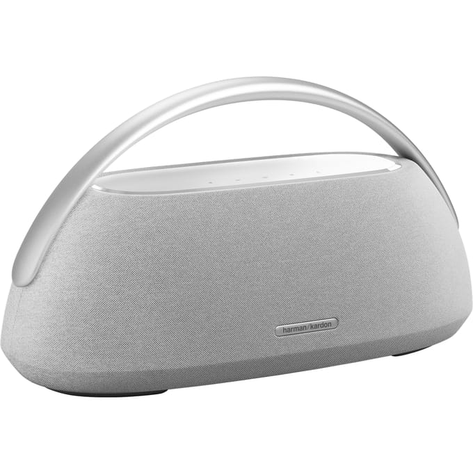 Harman Kardon Go + Play 3 - Premium Bluetooth Speaker - Design Luidspreker met Handgreep - Krachtige Bas & High-Fidelity Geluid - Draagbare Home Speaker - Grijs