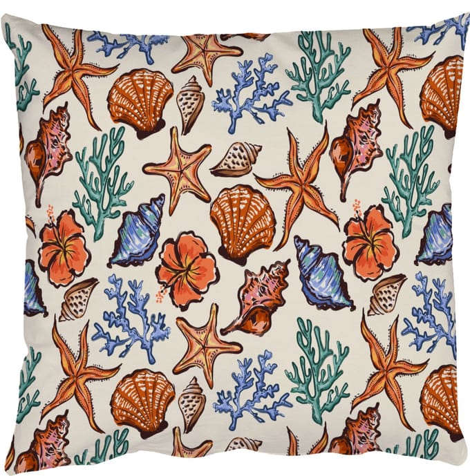 Sierkussens - Kussentjes Woonkamer - 40x40 cm - Kust - Zee - Ster vis - Koraal