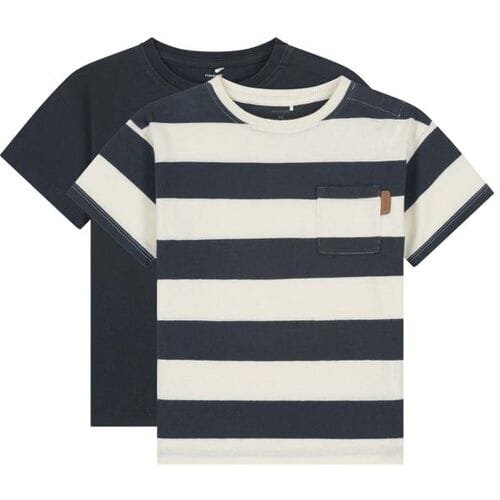 Prénatal peuter T-shirts 2 stuks Dark Bluegrey 80 heren