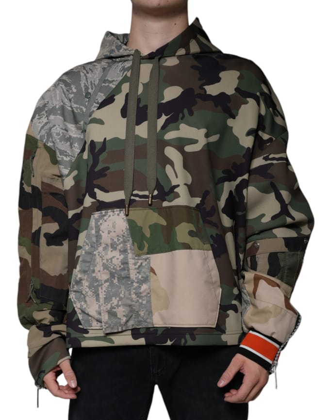 Camo Print Hoodie Tsh87084