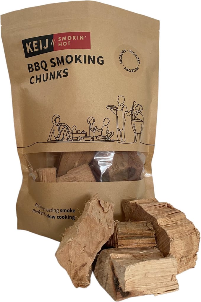 Keij Kamado BBQ smoking chuncks hickory - 1500 gram