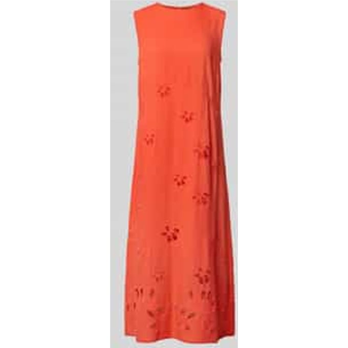 Relaxed fit midi-jurk van pure viscose