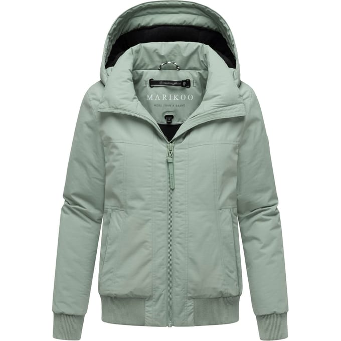 Marikoo dames winterjas Mooni 16 in bomberstijl met capuchon