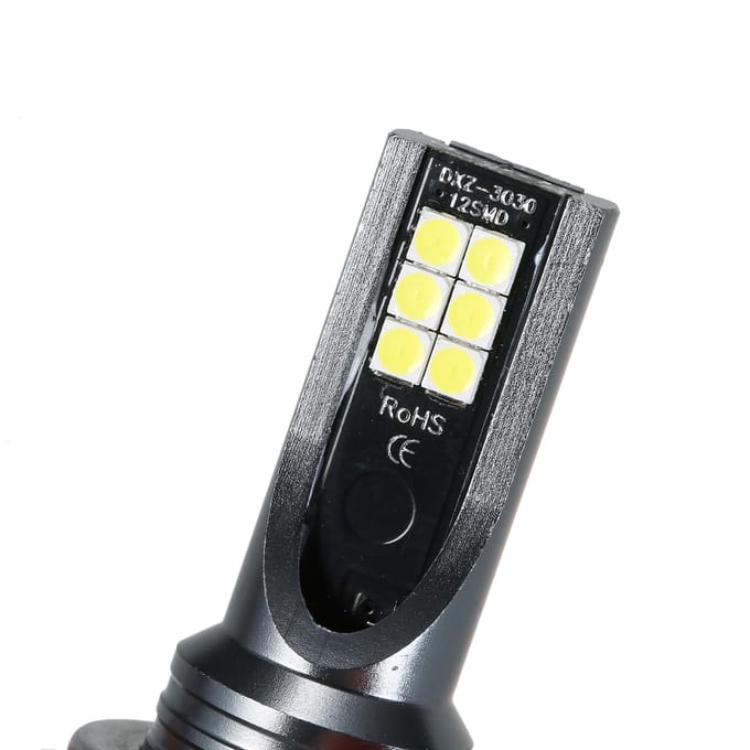 H7 Auto LED mistlampen 200 W Koplamp Lampen Kit 6000 K Wit Running Light HID Decoder Mistlampen zwart