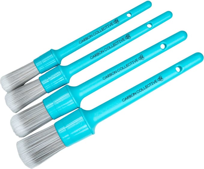 CARBON COLLECTIVE - Firm Bristle Detailing Brush Set - 4 Items