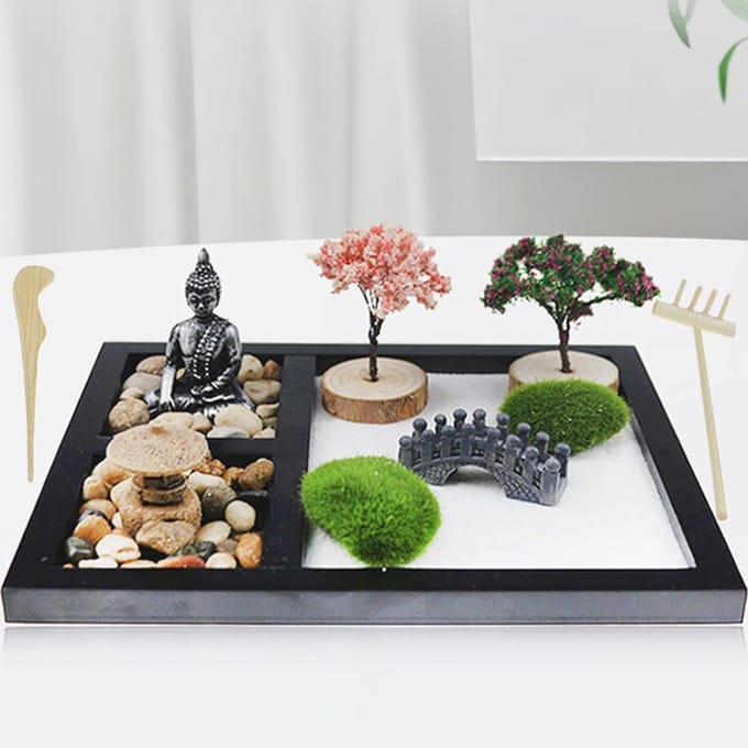 Miniatuur Zen Tuin Set voor Meditatie en Ontspanning