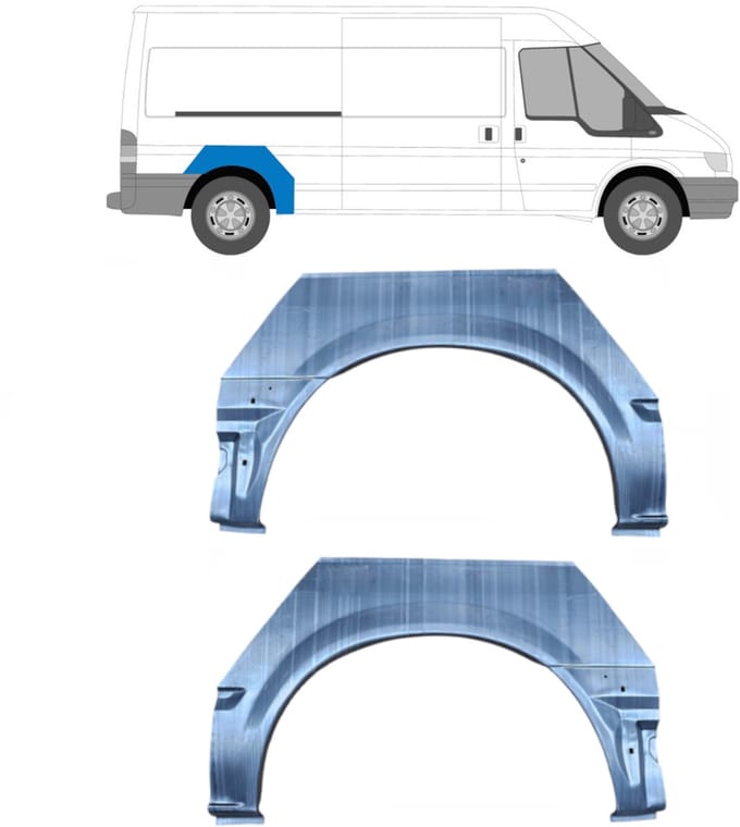 Reparatiepaneel achterspatbord voor Ford Transit 2000-2013 / Links + Rechts